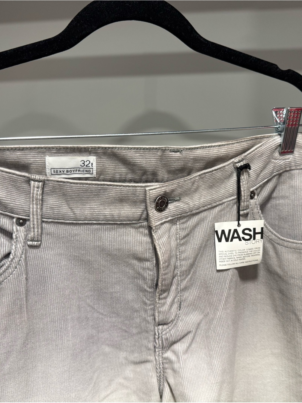 GAP 1969 Sexy Boyfriend pants- ombre grey to cream